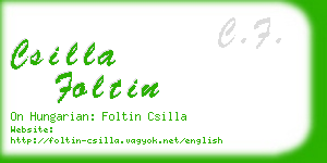 csilla foltin business card